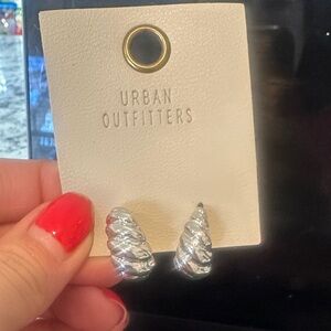 Urban Outfitters Twisted Silver Earrings